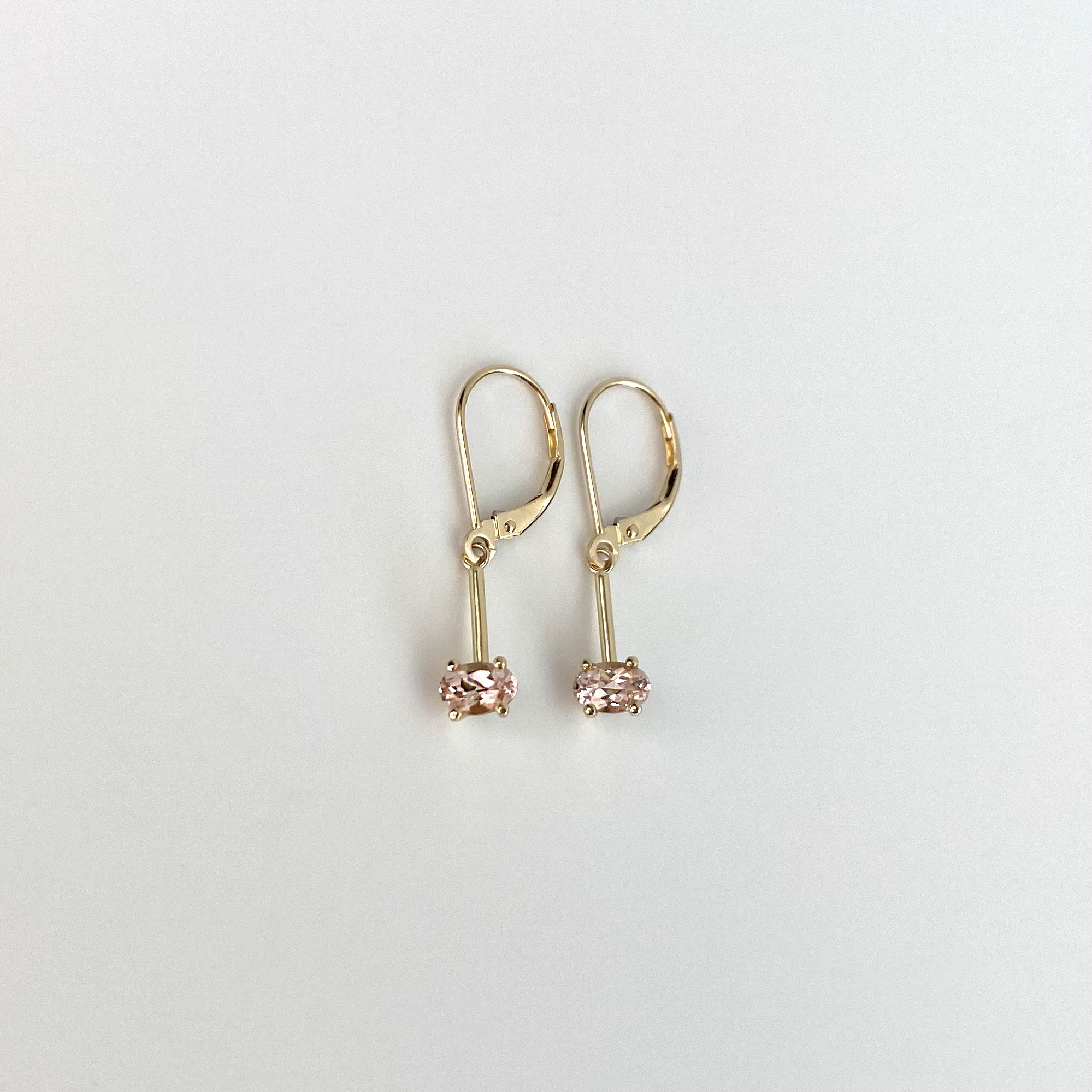 swing earrings// morganite